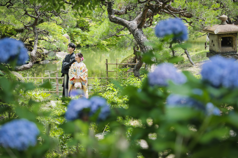 季節のお花、紫陽花と一緒に♡♡
