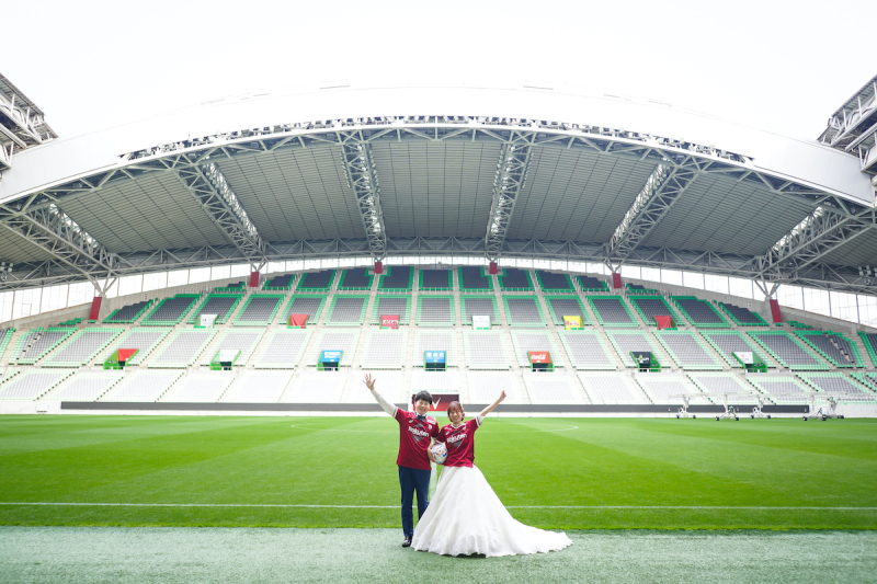 【洋装１点】ヴィッセル大好き♡壮大なスタジアムで開放感のある撮影♡