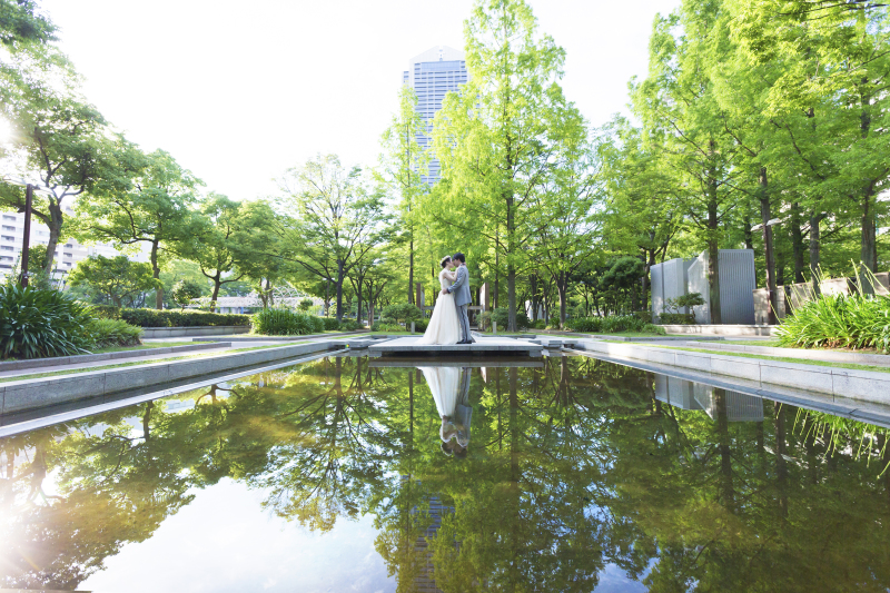 都会の中でウユニ塩湖風。