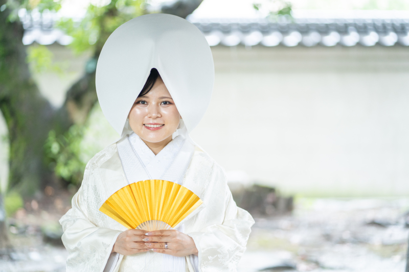 新婦様、綿帽子ショット♡