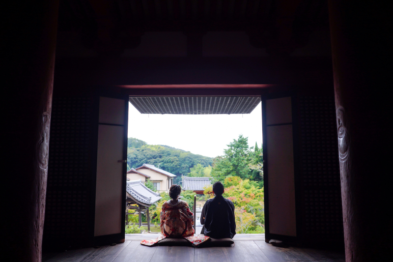 素敵な景色を見る素敵すぎるお二人♡