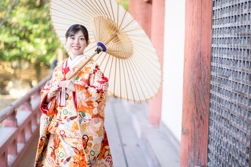 新婦さんのソロショット！◎笑顔が可愛い♡