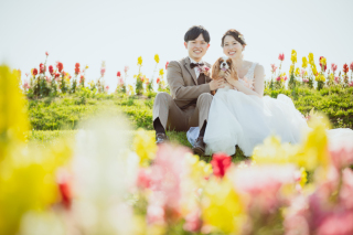 【和装1点・洋装1点】カラフルなお花との撮影で心も踊る♪♡♡