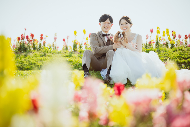 【和装1点・洋装1点】カラフルなお花との撮影で心も踊る♪♡♡