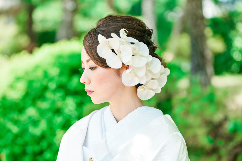 色打掛から白無垢へチェンジ