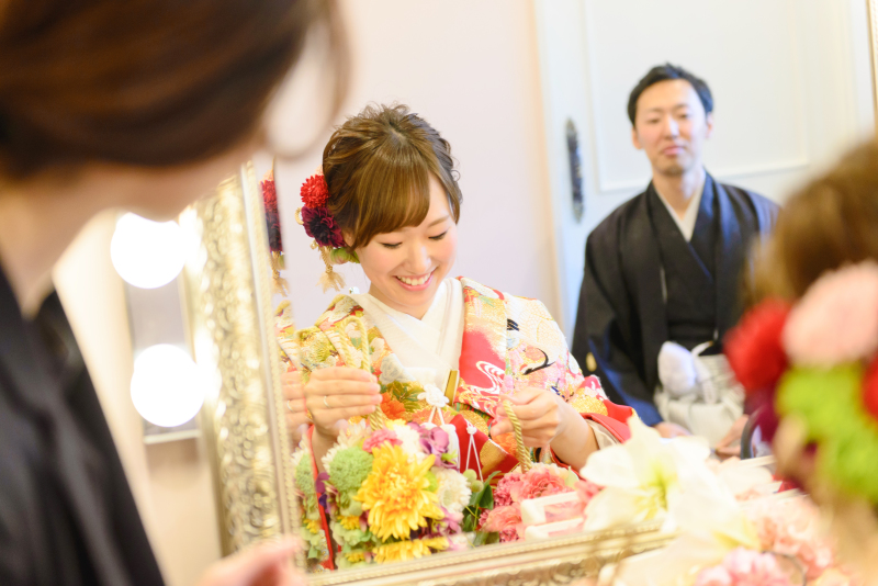 お好きな和装に、お好きなブーケを自由に選んで♪