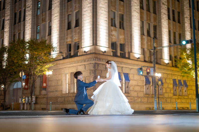 神戸の夜景をバックにプロポーズ◎