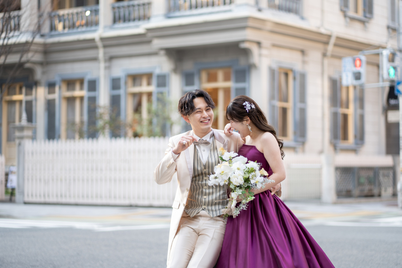 お洒落な場所で仲良しショット♡