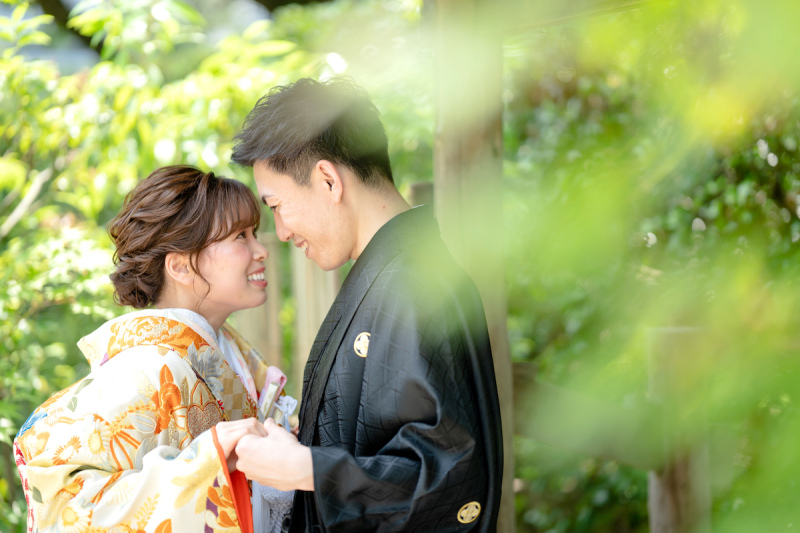 葉っぱの間から覗くお二人の世界♡♡