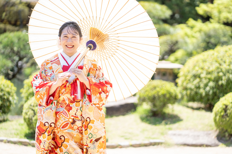 新婦さんのソロショット！◎笑顔が可愛い♡