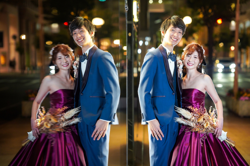 反射を使ってお洒落なラブラブショット♡