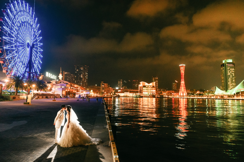 ラストはナイトウェディングフォト…♡