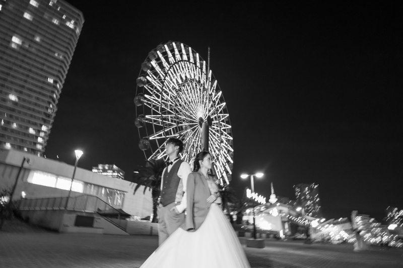 ハーバーランドの大きい観覧車と◎