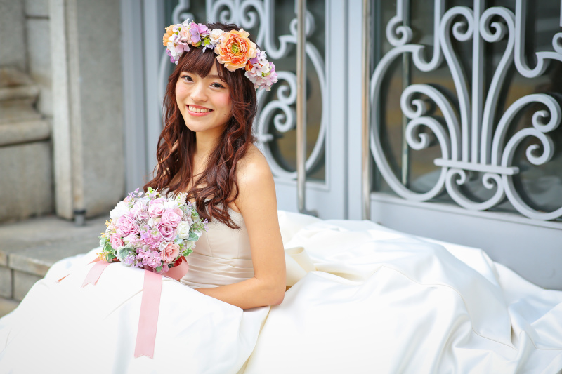 洋装に着替えて花嫁様ピンショット♡