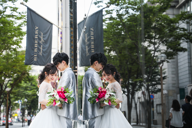 お洒落な壁に反射カット♡