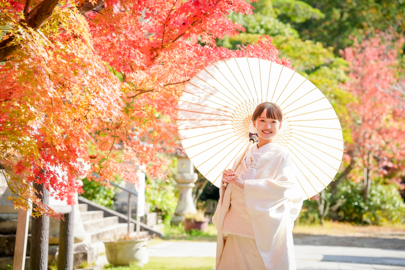 新婦さんのソロショット！◎笑顔が可愛い♡