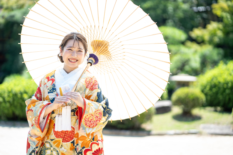 新婦さんのソロショット！◎笑顔が可愛い♡