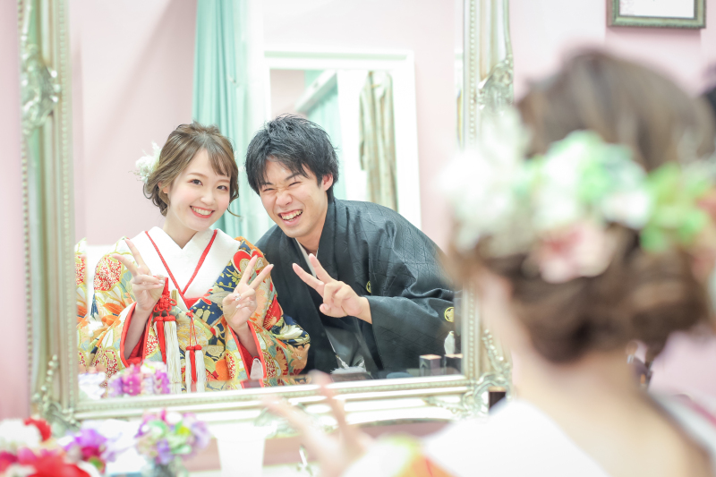 まずは控え室でパシャり♡
