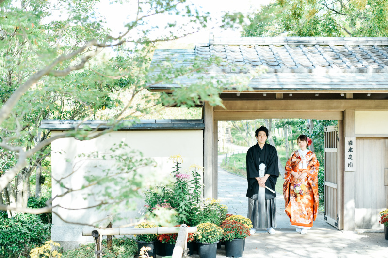 日本庭園到着！