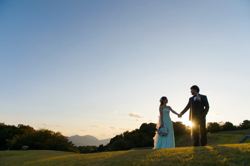 ラストは夕陽を背景に。