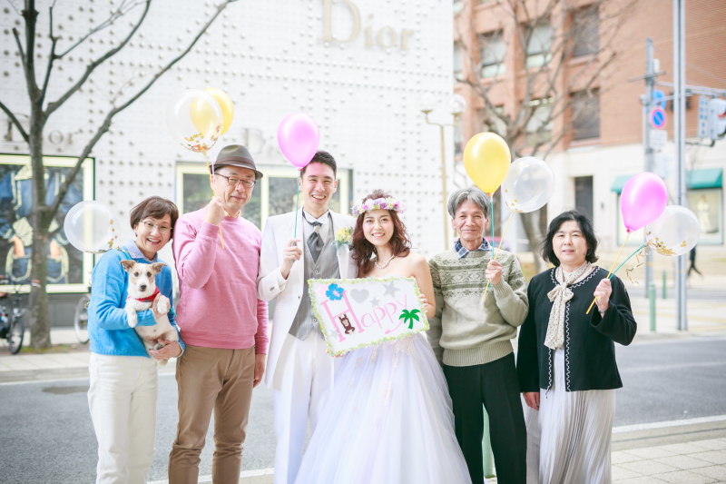 フォトスタジオ ブライズメイド_家族・友人を撮影に呼べる