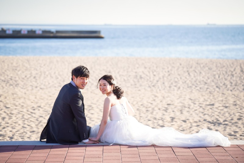 フォトスタジオ　ブライズメイド_海で撮影できる