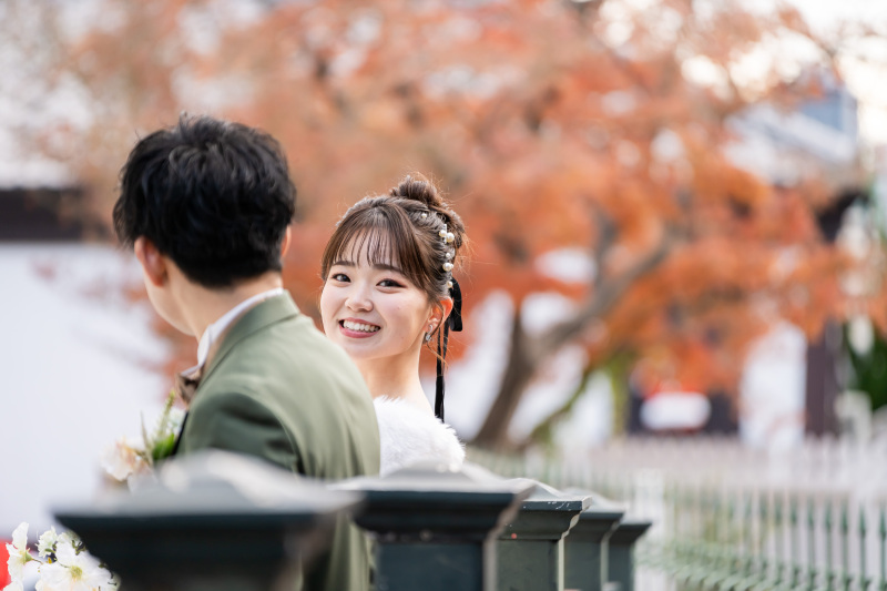 14万円税別【洋装1点★神戸北野エリアで撮影★】ドレス&タキシードで1カ所ロケーションフォト!!