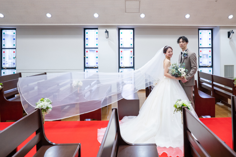 ４万円割引☆１６万円&rarr;１２万円！！冬でもポカポカ！！洋装１点で屋内チャペルフォトプラン☆ 衣装のアップ料金なし☆