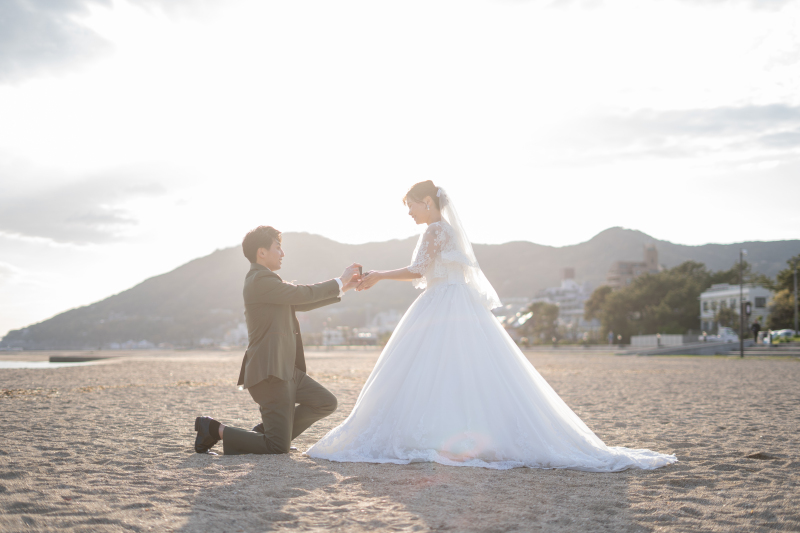 １８万円税別【和洋２点★撮影場所２カ所★衣装&土日UP料金なし】和装＋洋装で海ビーチフォト♡