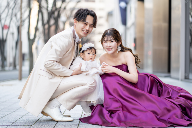 １４万円税別【洋装1点★ご家族やお子様と一緒に★】ドレス＆タキシードでファミリーフォト！衣装のアップ料金なし☆