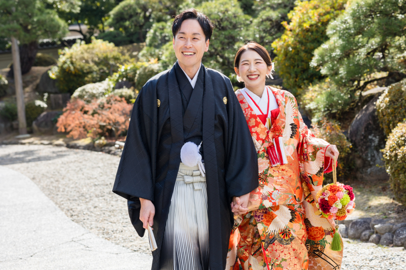 ２８万円税別【和和洋３点★撮影２カ所★】和装２点＋洋装１点♡色打掛と白無垢の両方撮れて大満足☆　