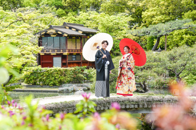 ２８万円税別【和和洋３点★撮影２カ所★】和装２点＋洋装１点♡色打掛と白無垢の両方撮れて大満足☆　