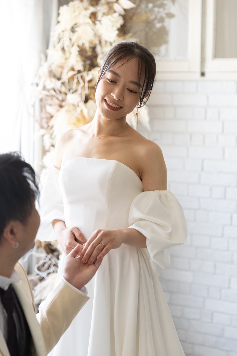 やさしい表情で