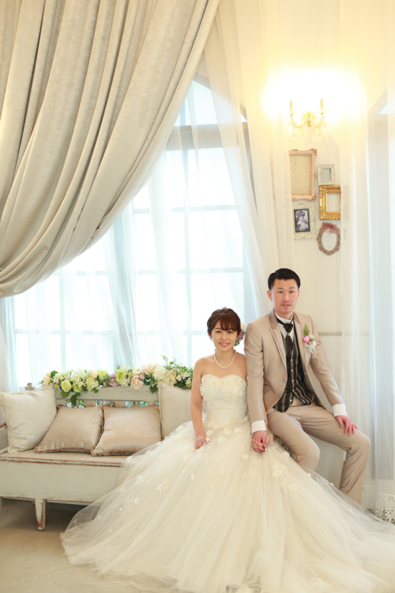 一生に一度のウェディングドレス姿。