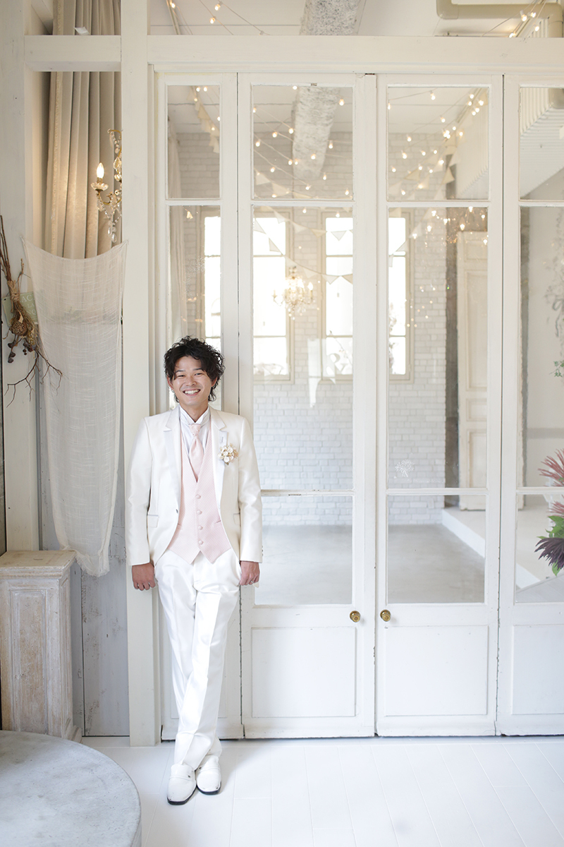 まずは、新郎さんのソロショット。