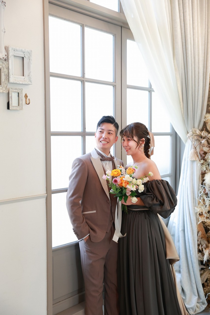 お持ち込みのブーケと♪