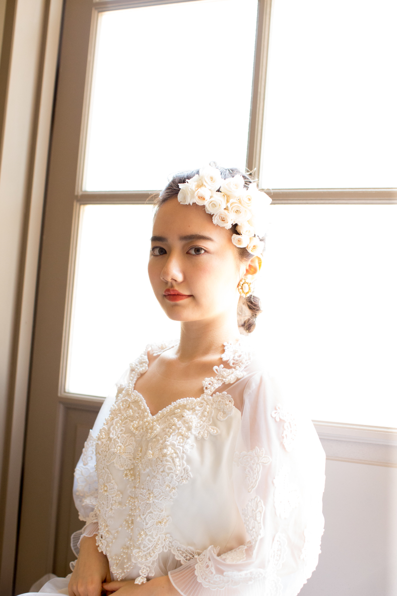 自然光を使ってふんわりと