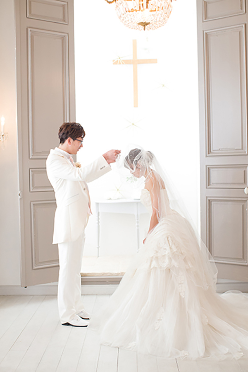 まるで挙式♡ベールアップフォト。