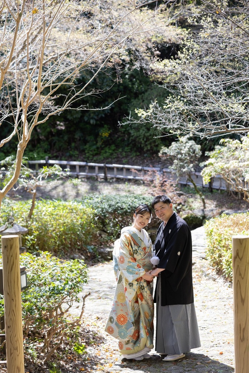 日本庭園にて