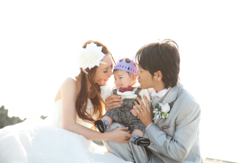 お子様と一緒にファミリーフォトウェディングも☆