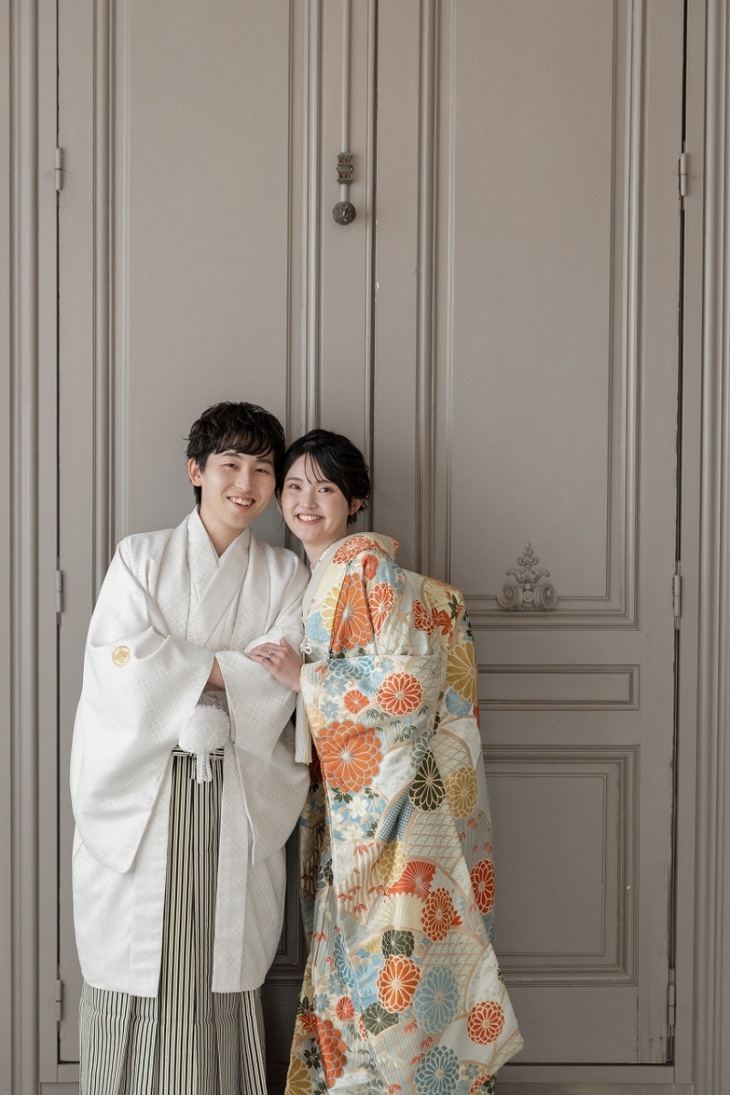 お二人ぎゅっと寄って...