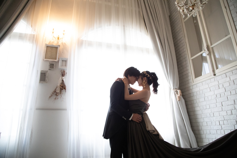 フレンチシックなスタジオでの写真