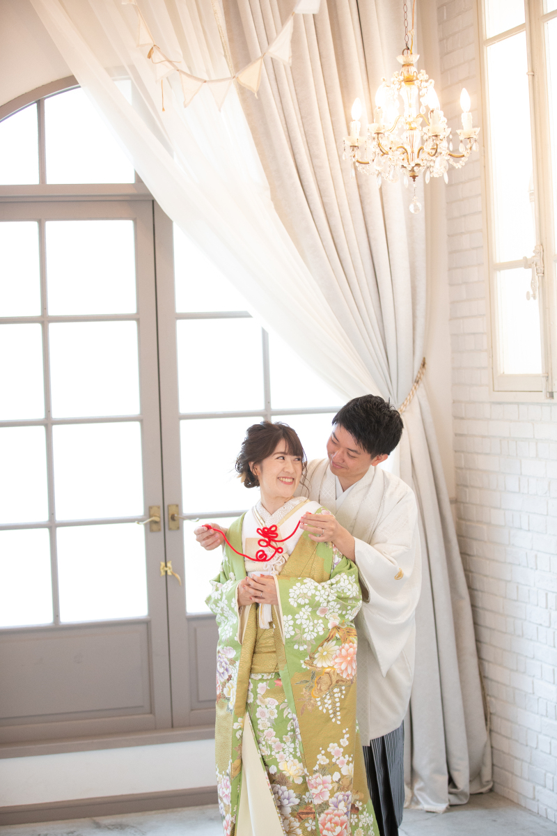 和装に合わせたアイテムを使って。