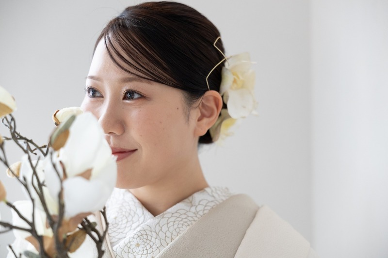 花嫁を彩る上品なヘアメイク