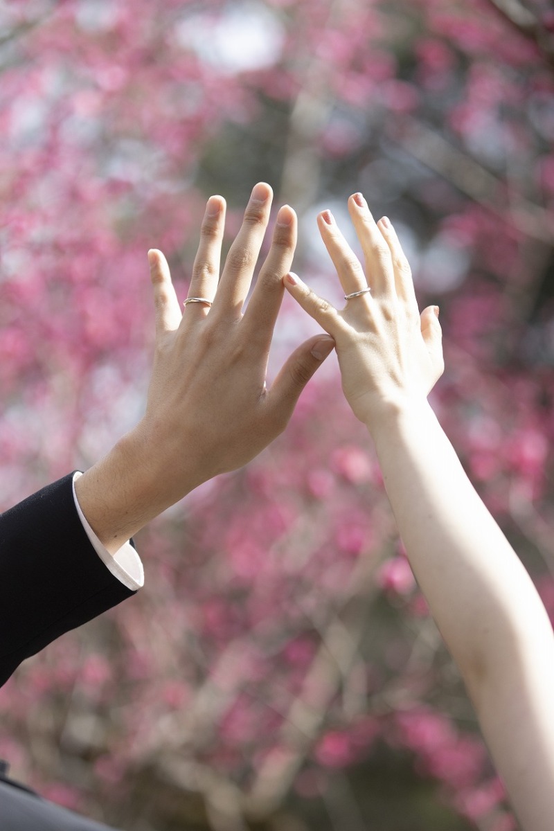 満開のお花を背景にリングショット♪