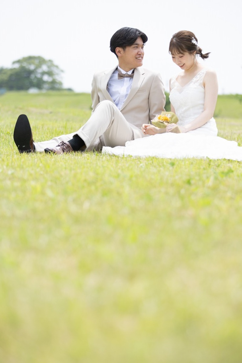 野原でリラックス♪