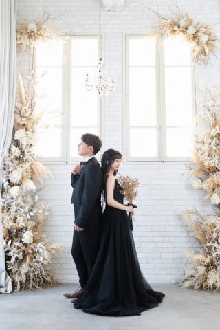 洋装でのスタジオ撮影