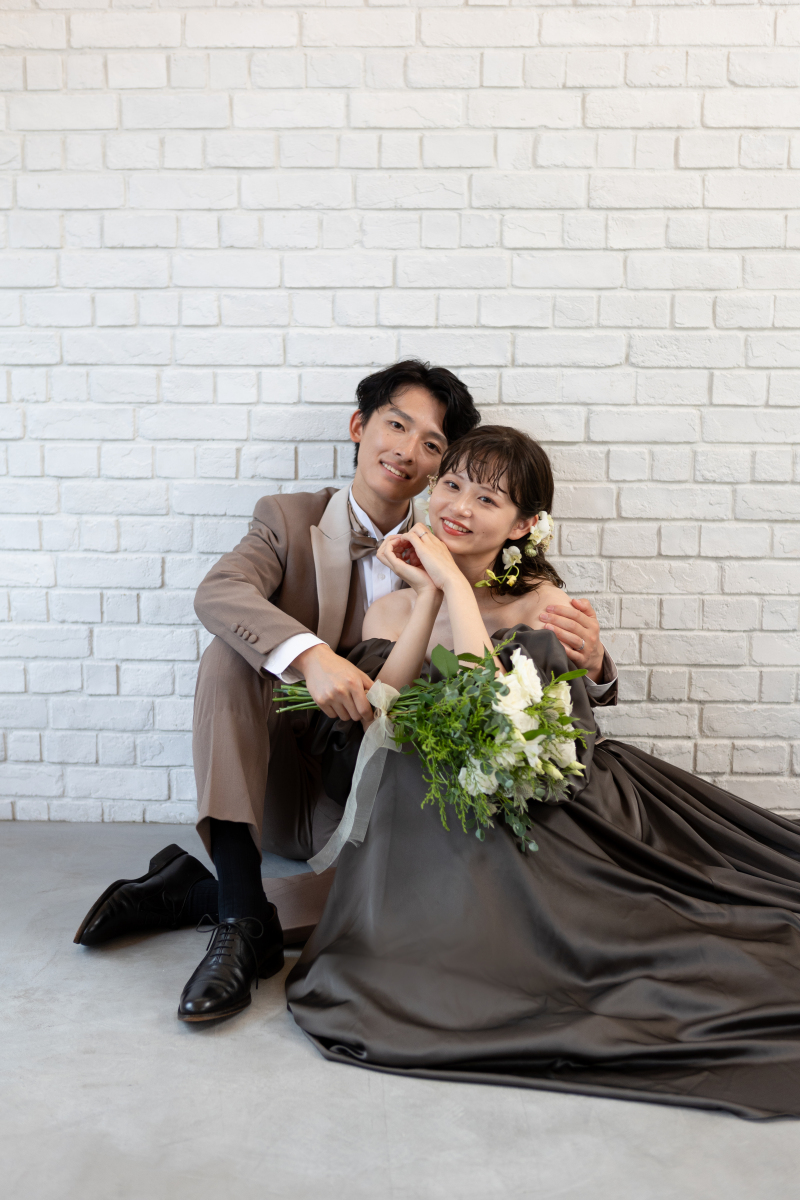 おふたりで自然な笑顔で。
