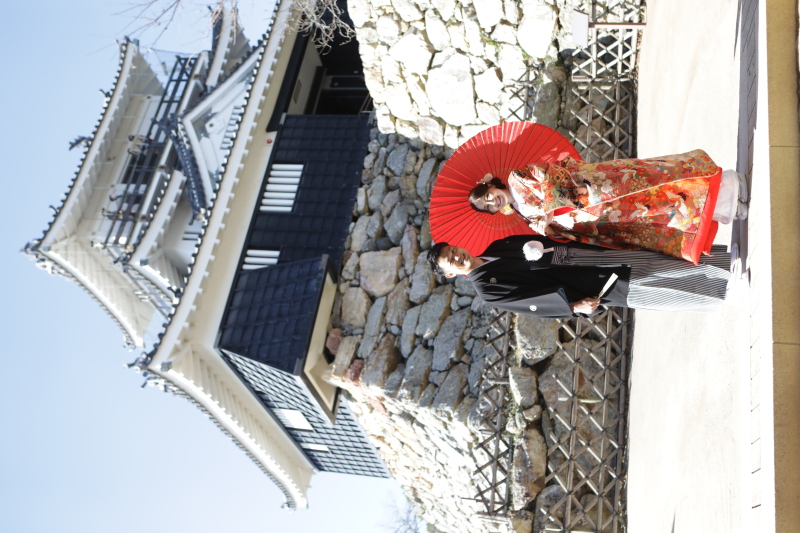 まずは浜松城でロケーション撮影から♬