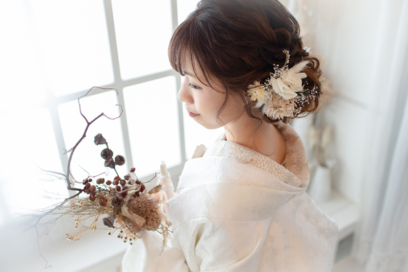 新郎様目線のキレイな新婦様。